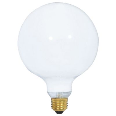 25W 120V G40 E26 Gloss White Bulb by SATCO Lighting - Starlight Lighting USA and Canada